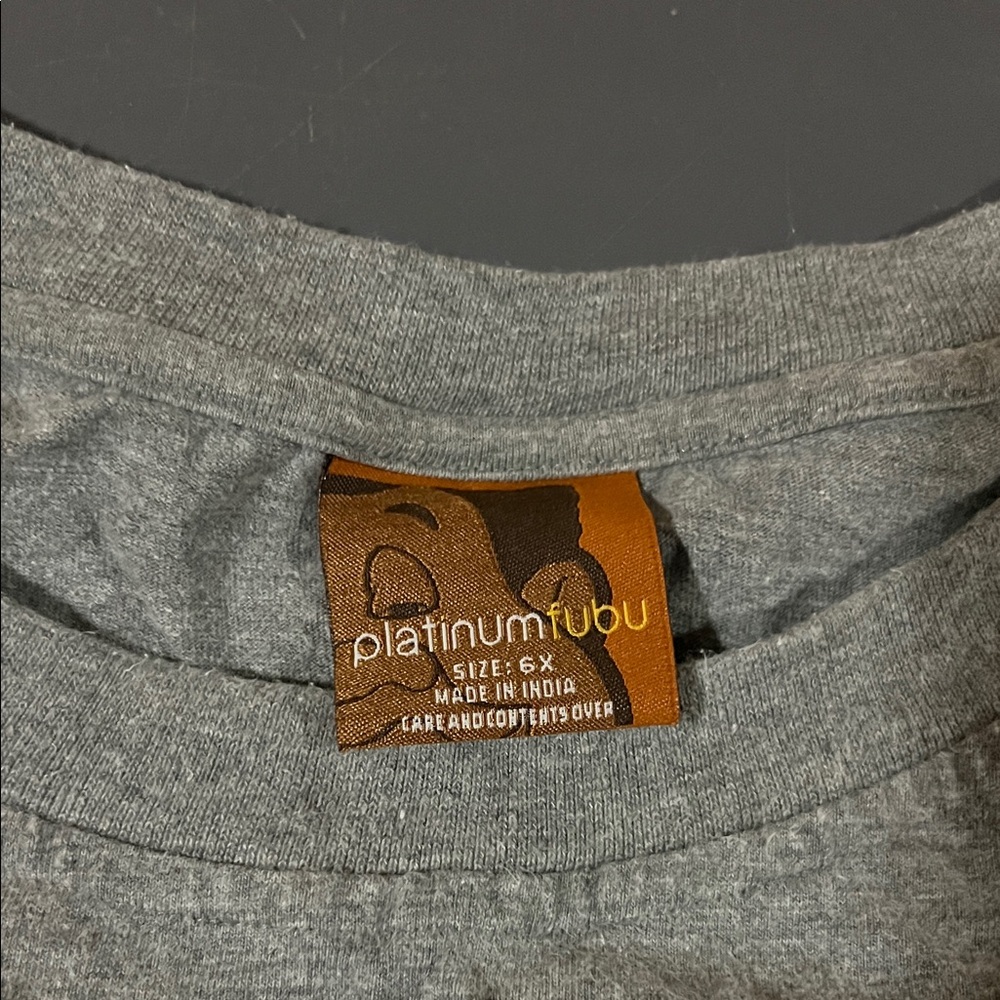 Platinum Fubu Gray T-Shirt sz 6X